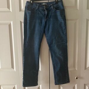 Lee perfect fit jeans, women’s 12S just below the waist dark stone washed